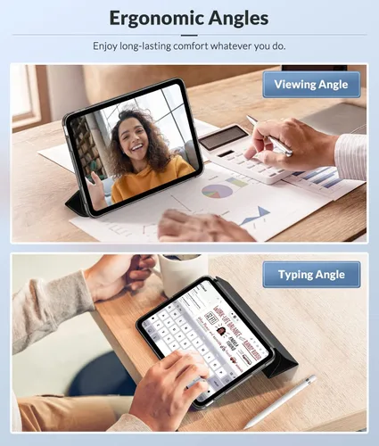Miniatura 5 de MoKo Funda para Nuevo iPad (A16) 11ª Generación 2025, Funda para iPad 10ª Gen 2022, Funda para iPad 11 Pulgadas con TPU Suave Translúcido Esmerilado