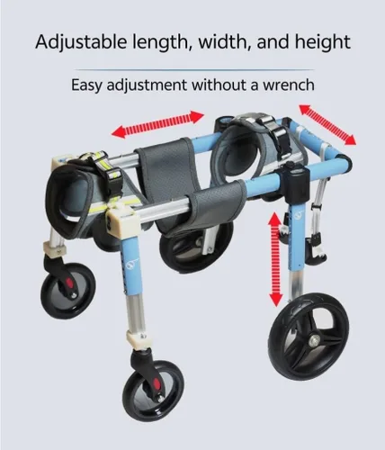 Miniatura 3 de Dog Wheelchair for Back Legs Small,Adjustable Pet Wheelchair with 4Wheels for Injured, Disabled, Paralysis, Hind Limb Weak Puppy Indoor＆Outdoor