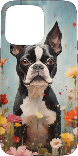 Miniatura 31 de Boston Terrier in Flower Garden Dog Art Lovers Design Case for iPhone 17