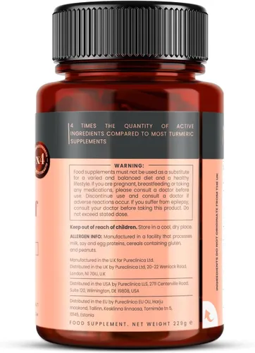 Miniatura 7 de 1100 mg de cúrcuma y curcumina x 180 comprimidos – 6 meses de suministro – con 95% de curcumina y 5 mg de extracto de pimienta negra