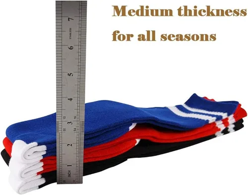 Miniatura 6 de Calcetines altos hasta la rodilla para niños, calcetines de fútbol de algodón para niños, niñas, niños pequeños