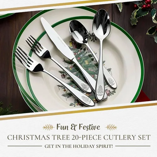 Miniatura 2 de Spode - Árbol de Navidad - Juego de cubiertos de 20 piezas para árbol de Navidad, juego de 20