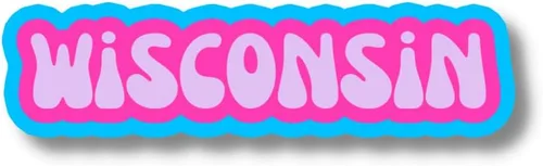 Wisconsin Travel Sticker, Multiple Colors, Vinyl Laptop Water Bottle Sticker, Places I've Been, Trendy Luggage Decal, Vintage Travel Inspired Cotton