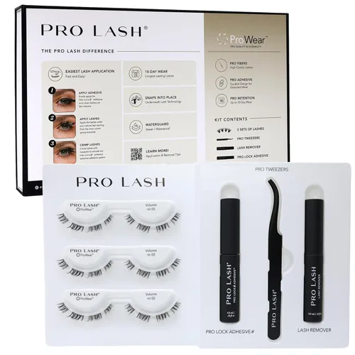 Miniatura 11 de Kit de inicio Pro Lash Pestañas profesionalmente estilizadas en casa Impermeable Dura hasta 10 días con sistema adhesivo ProLock 3