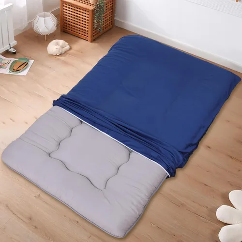 Miniatura 14 de Funda de colchón de futón de piso 100% algodón, suave, amigable con la piel, lavable, con cremallera, funda de colchón tatami, a prueba de polvo