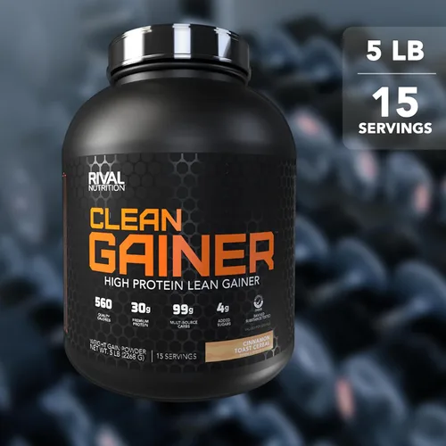Miniatura 4 de RIVAL NUTRITION Clean Gainer I - Mezcla de bebida en polvo con alto contenido de proteínas, 1.06 onzas de proteína por porción