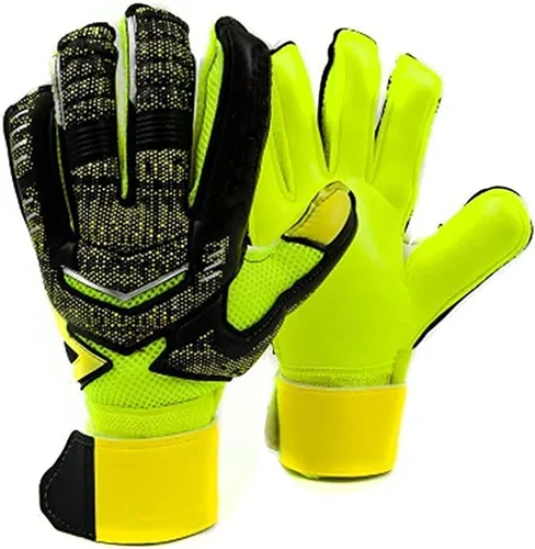 XINNI Guantes de portero de portero con agarre fuerte en la palma con soporte de muñeca para dedos, guantes de fútbol para jóvenes y adultos,