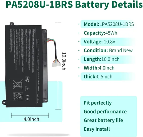 Miniatura 2 de PA5208U-1BRS Batería para Toshiba Chromebook 2 CB30 CB35 CB35-B3330 CB35-B3340 CB35-C3300 CB35-C3350 Satélite P55W P55W-C5200X P55W-C5314