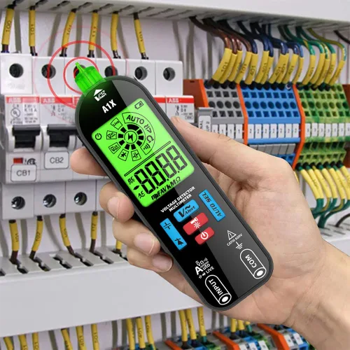 Miniatura 5 de Multímetro digital A1X, nuevo detector de probador de electricista profesional, multímetro detector de voltaje recargable, multímetro digital