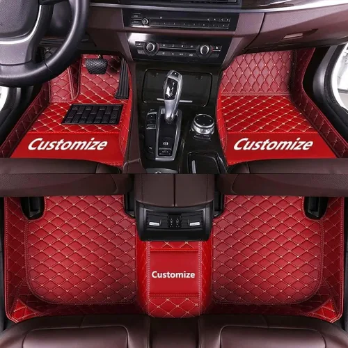 Miniatura 31 de Personaliza las alfombrillas de cuero de lujo de protección para todo tipo de clima para automóviles, SUV y camiones según el modelo automotriz beige