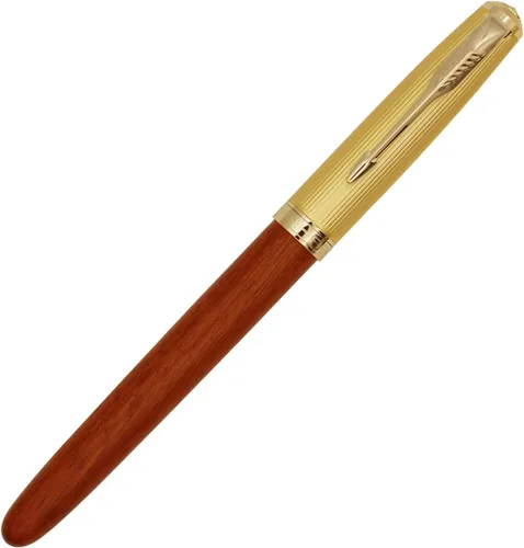 Miniatura 9 de Jinhao 85 Pluma Estilográfica Extra Fina 0.015 in (Madera de Tigre)