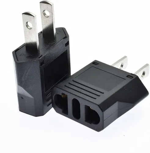 GRLRCR - Adaptador de enchufe de EE. UU., UE AU CN a Estados Unidos, adaptador de enchufe de viaje, convertidor de corriente de salida de CA, tipo A