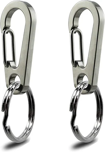 Miniatura 5 de Clips para placa de identificación para perro, paquete de 2 unidades, clip rápido de acero inoxidable 304 de varios tamaños con anillos/soporte
