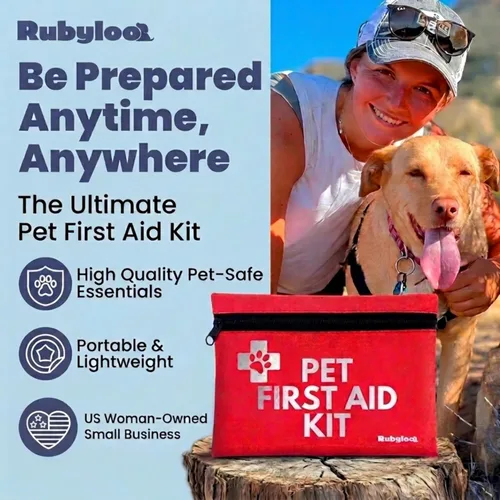 Miniatura 5 de Kit de primeros auxilios para perros para senderismo y viajes - Suministros de emergencia aprobados por veterinarios - Guía de primeros auxilios