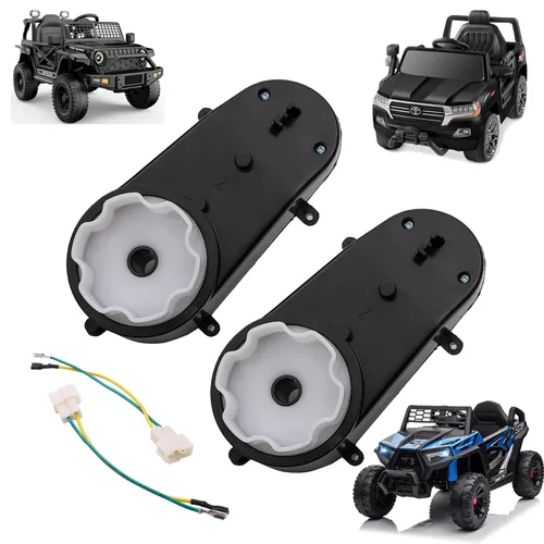 2 piezas weelye Driving Gearbox con motor RS390 12 voltios 20000 apertura 0.47 pulgadas motor para niños montar en piezas de repuesto de coche