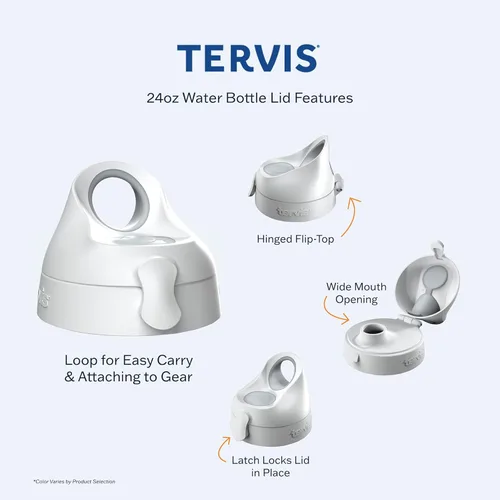Miniatura 137 de Taza de viaje Tervis de doble pared transparente y colorida con tapa fabricada en Estados Unidos mantiene las bebidas frías y calientes, 16 onzas