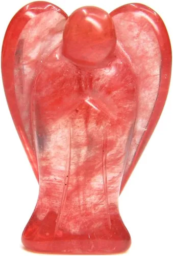 Miniatura 24 de Estatua de ángel de la guardia, tallada en gema de 1,5 pulgadas