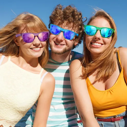 Miniatura 113 de Suministros para regalos de fiesta de colores neón Paquete de 8 gafas de sol unisex