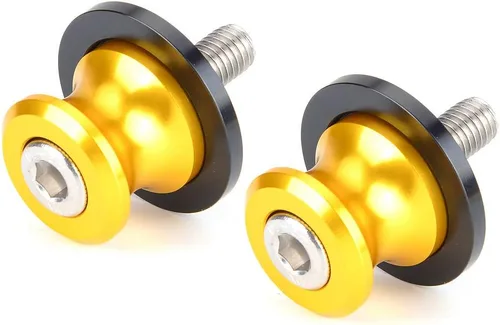 Miniatura 6 de Goldfire 2 unids 8MM M8 X1.5 Motocicleta Swing Arm Sliders Carretes CNC Swing Arm Stand Tornillo para Kawasaki Z650 Z800 Z900 Z1000 Accesorios (azul)