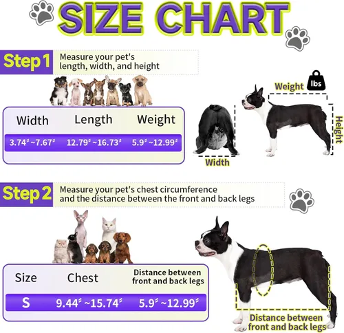 Miniatura 2 de Silla de ruedas para mascotas para patas traseras, adecuada para patas traseras, silla de ruedas para perros discapacitados, movilidad para caminar