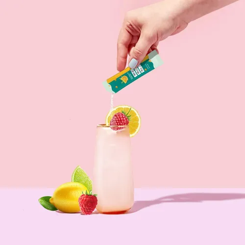 Miniatura 5 de Mezcla de bebidas electrolíticas en polvo, 4 sabores, 20 paquetes de palitos, sin gluten, vegano, sin OMG, apto para dieta cetogénica