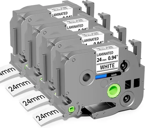 Miniatura 15 de Paquete de 6 cintas para etiquetar de 0.472 in, 0.47 pulgadas, repuesto para cinta de etiquetas Brother P Touch TZe131 TZ-131, compatible