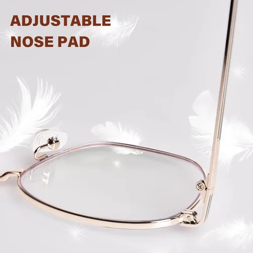 Miniatura 3 de Lentes de bloqueo de luz azul de metal para mujeres y hombres, anteojos cuadrados para computadora, antifatiga ocular y protección UV
