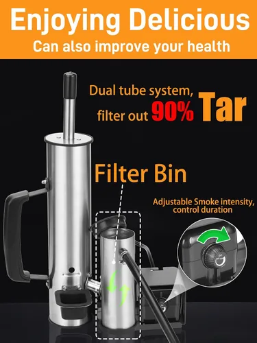 Miniatura 3 de Tubo de humo para actualización de ahumador de pellets, generador de humo frío para parrilla de gas, ahumador eléctrico inalámbrico portátil