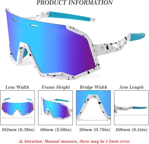 Miniatura 6 de FEISEDY Gafas de sol polarizadas de ciclismo para mujeres y hombres, gafas de sol deportivas al aire libre, béisbol, correr, ciclismo, pesca, B2994