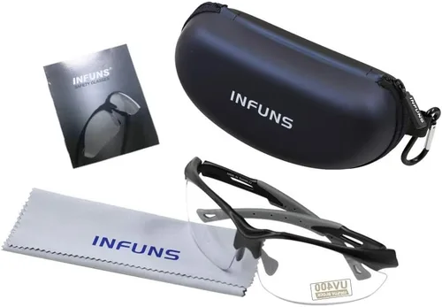 Miniatura 7 de YIFAN Z87 - Gafas de pickleball de seguridad anti niebla y arañazos para hombres y mujeres con marco negro Envoltura 100% protección UV