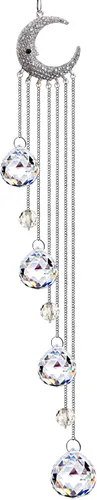 Miniatura 7 de Campanillas de Viento de Candelabro de 16.7", Atrapasol de Cristal Colgante para Ventana, Atrapasoles de Color AB, Prisma de Cristal Creador de Arco