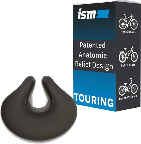 Miniatura 9 de ISM Comfort Series - Sillín de bicicleta sin nariz para ciclistas verticales, sillín de bicicleta de alivio anatómico para híbridos, policía