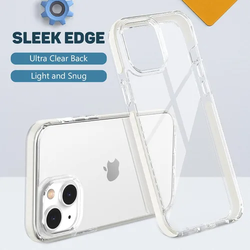 Miniatura 2 de MATEPROX Funda compatible con iPhone 13, transparente, delgada, transparente, a prueba de golpes, para iPhone 13 de 6.1 pulgadas 2021 (blanco)