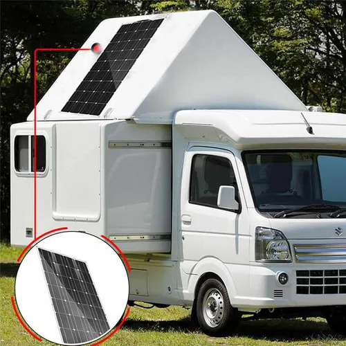Miniatura 5 de 250W Panel Solar 18V Sistema Solar Semiflexible Fotovoltaico 18V Célula Solar Impermeable Batería/Yate/RV/coche/Barco con conector