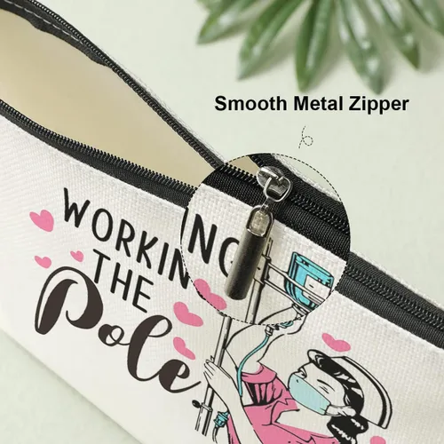 Miniatura 3 de Decohim Bolsa de maquillaje divertida para enfermera, alfabeto, latido del corazón, bolsa de cosméticos, accesorios para enfermeras de trabajo