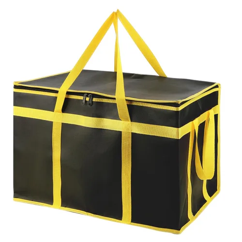 Miniatura 6 de Bodaon Paquete de 3 bolsas aisladas para entrega de alimentos para comidas calientes y frías, bolsas enfriadoras XXL, bolsa aislante para catering