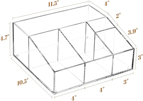 Miniatura 6 de BEYGORM Organizador de estación de café acrílico para mostrador, accesorios transparentes de almacenamiento de aperitivos y té para cápsulas Kcup