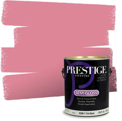 Miniatura 59 de Prestige Paints - Pintura exterior e imprimación en uno, 1 galón, plano, E500-P-A011GP