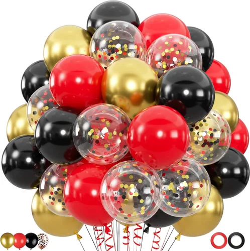 Miniatura 13 de 100 globos rojos, blancos y azules, globos patrióticos del Día de la Independencia de 12 pulgadas para graduación, 4 de julio, fiesta de cumpleaños