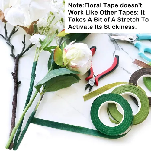 Miniatura 6 de Supla Kit de arreglos florales, herramientas florales, cortador de alambre, alambre floral, calibre 26 y calibre 22, cintas florales verdes