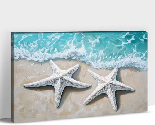 Miniatura 11 de GUTTATY Lienzo decorativo para pared, cuadros del océano, pintura de arte costero para decoración de pared de sala de estar, póster de mar, arte