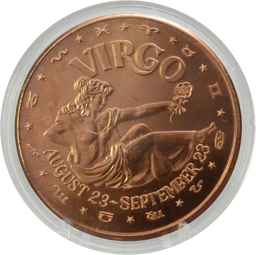 Miniatura 11 de Ficha portadora de agua de acuario: moneda de desafío de cobre puro de 1 oz en cápsula - Regalo de astrología y zodiaco, perfecto para visionarios