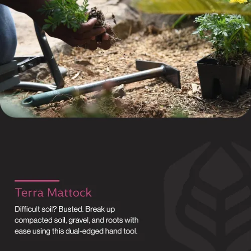 Miniatura 2 de yard butler 100051052 EMW0072035 Terra Mattock All Steel 16" Cultivador Tiller Weeding Dual, N