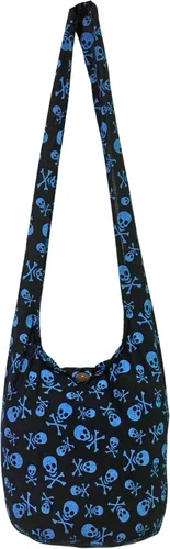 Miniatura 3 de Bolso cruzado estilo bohemio bohemio estilo hobo hippie gótico de 33 pulgadas, color negro