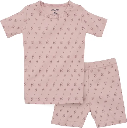 Miniatura 5 de AVAUMA Conjunto de pijama de algodón para bebés y niñas de 6 meses a 7 años