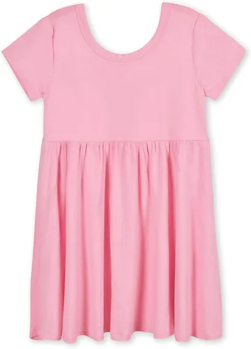 Gerber Vestido de manga corta suave para bebé niña de talla única, con viscosa hecho de eucalipto