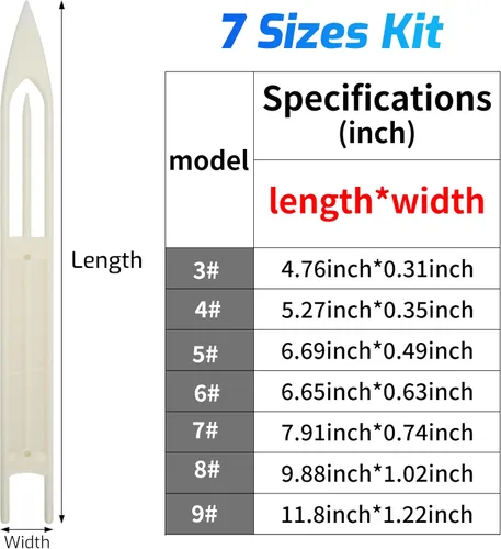 Miniatura 7 de Kit de reparación de redes de pesca, 7/21 Uds., agujas de reparación de red de fundición, herramienta de pesca tamaño 3 4 5 6 7 8 9