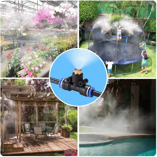 Miniatura 7 de H&G lifestyles Mister de patio, rociadores exteriores para patio exterior, rociadores de agua para refrigeración, sistema de nebulización de 26 pies