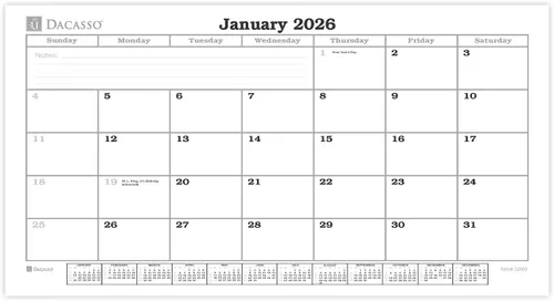 Miniatura 6 de Dacasso Black Leather Double Wall Calendar with 2026 Insert - Luxury Leather Double Wall Calendar with 2026 Insert - Executive Office Organization &