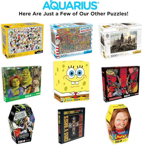 Miniatura 8 de Aquarius Jaws - Rompecabezas de 500 piezas para adultos y adolescentes, arte cinematográfico del 50 aniversario, mercancía coleccionable de 14 x 19